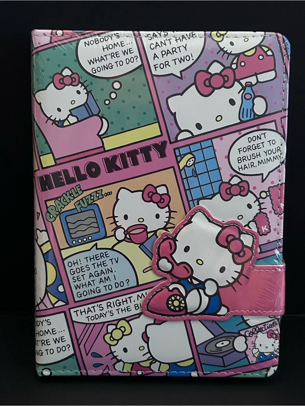Hello Kitty Pink Comic School Writing Tablet with Magnetic Closure NEW